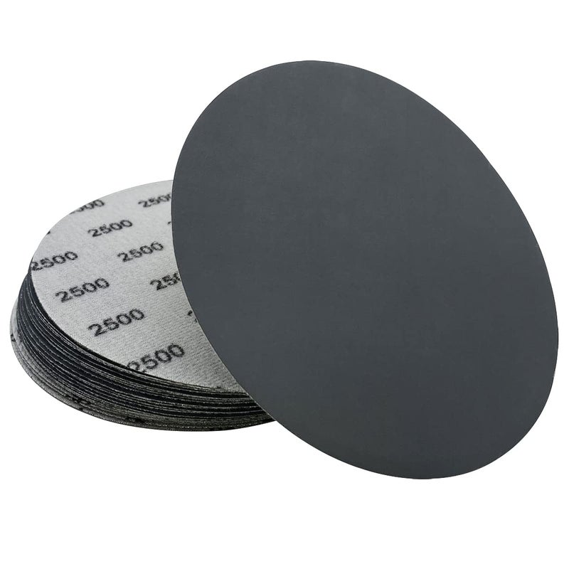 AutKerige 2500 Grit Wet Dry Sandpaper, 25 PCS 6 Inch Hook and Loop Sanding Discs with Premium Silicon Carbide Abrasive, Polishing Sandpaper Pads for Auto Polishing or Stretches Removing - Image 1